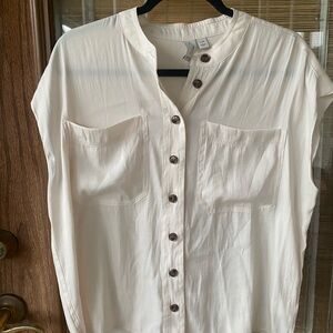 Joie Ivory Button-Up Top